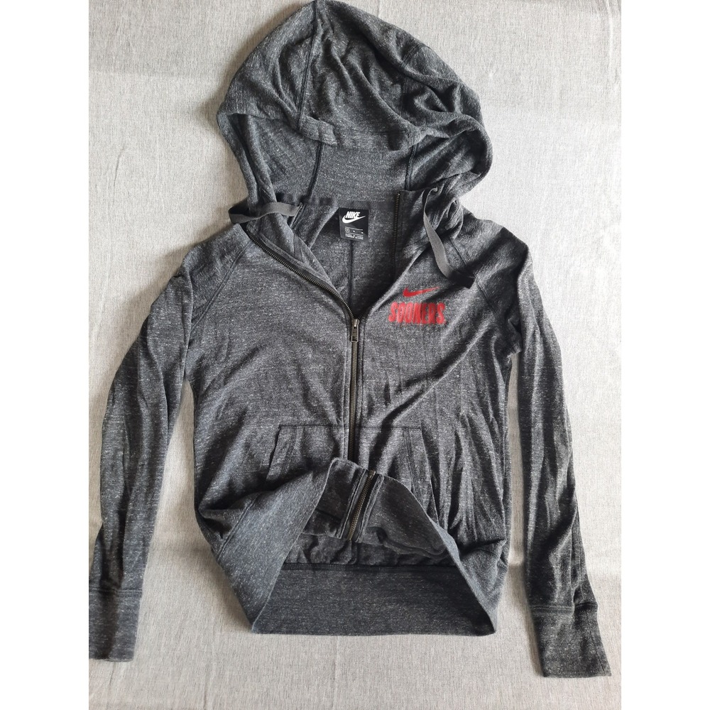 Nike Women Medium  Zip up Hoodie Nike Sooners Logo long Sleeve Sweater‎ Outdoor